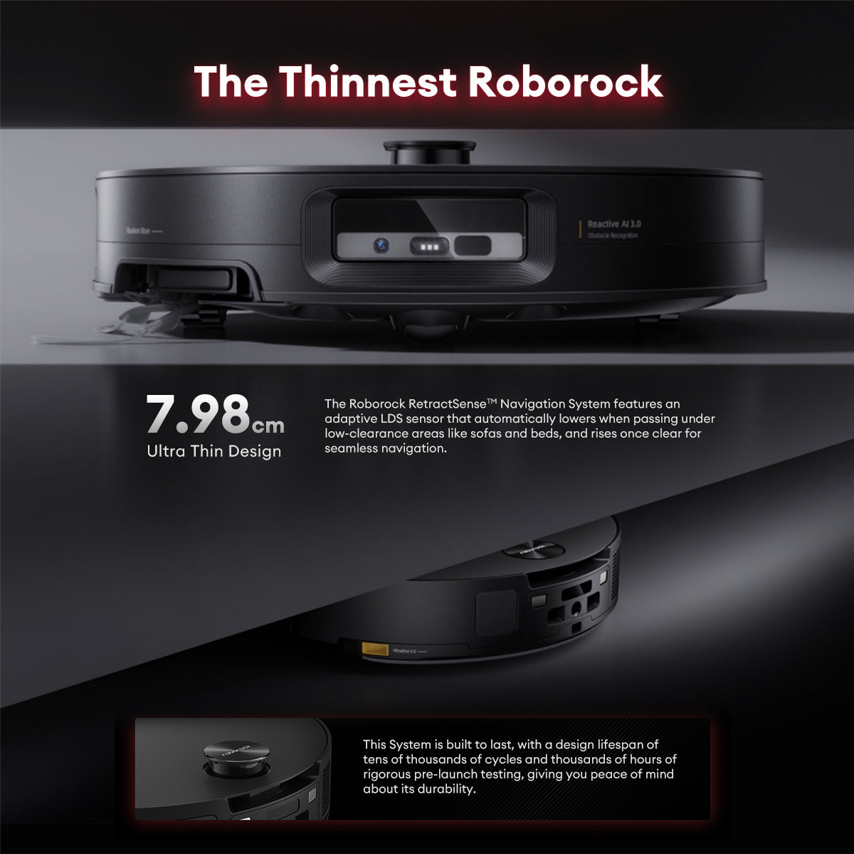 New Launch Roborock Saros 10 Robot Vacuum Black with Refill & Drainage system