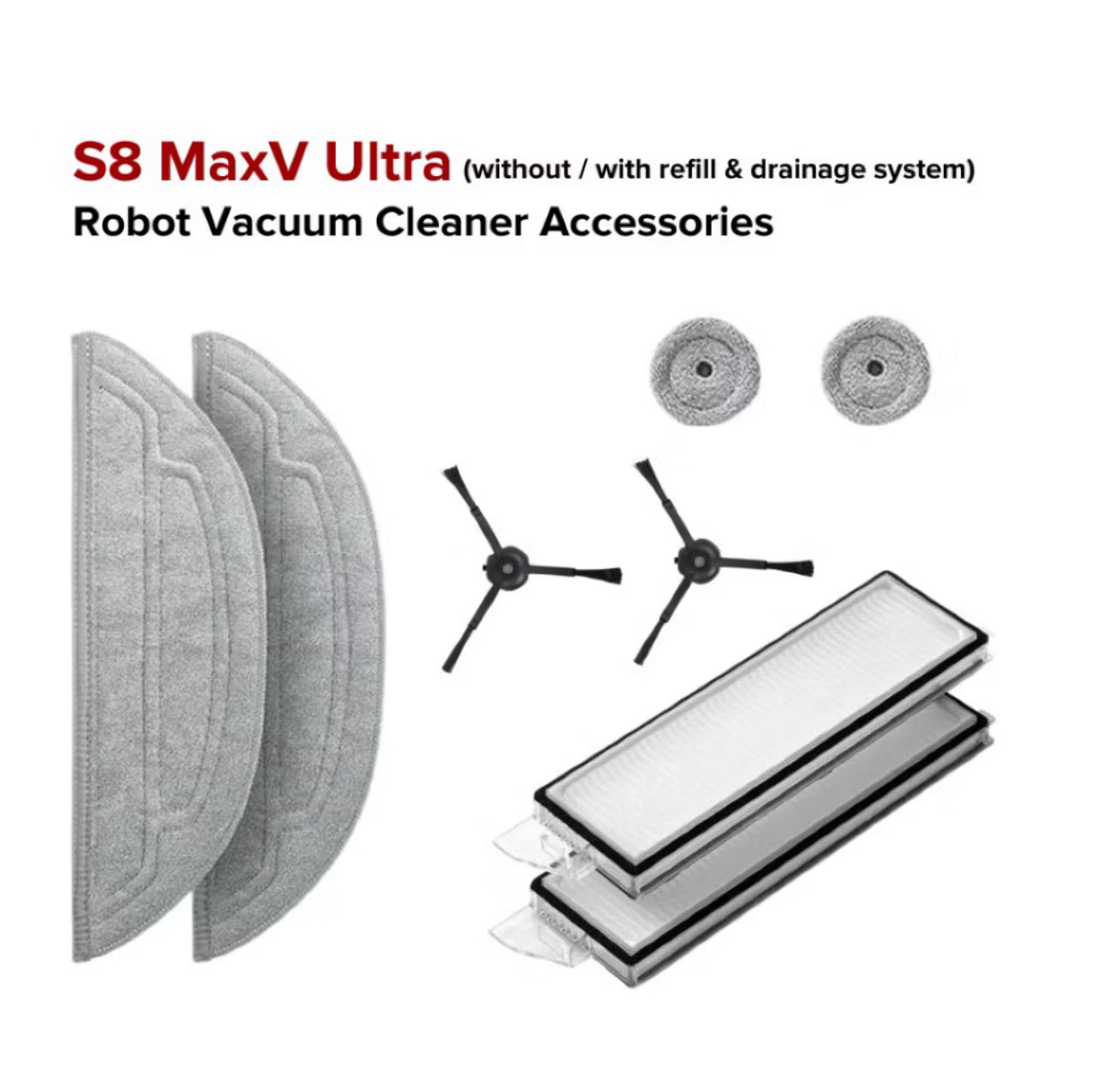 Roborock S8 MaxV Ultra Full Set  Accessories (4in1)