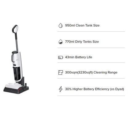 Roborock Dyad Pro Combo Wet&Dry Cordless Vacuum Cleaner | Floor Wash & Vacuum Carpets & Furnitures | Self Clean&Dry