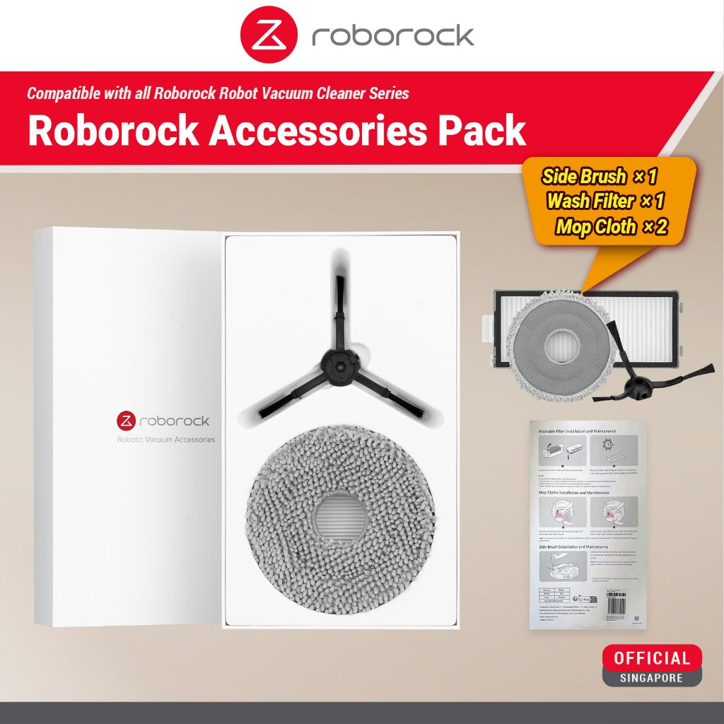 Roborock Accessories Pack(Side Brush/Filter/Mops)